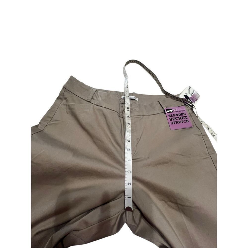 Lee Slender-Straight Leg-Stretch Khaki Pants Sz 16 LONG NWT - Picture 7 of 8